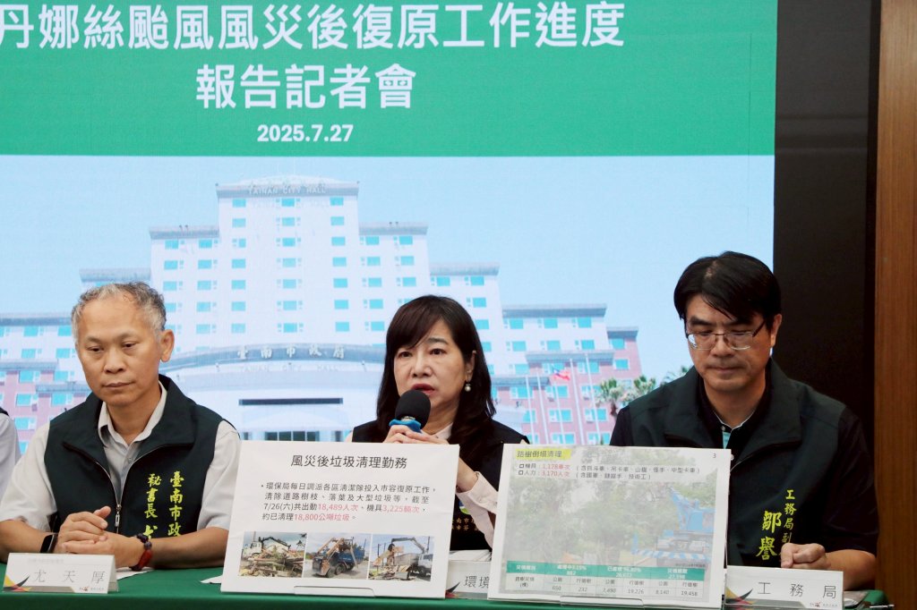 南市府說明風災後復原工作進度 針對有媒體引述YT影片不實報導 嚴正澄清並呼籲善盡查證責任