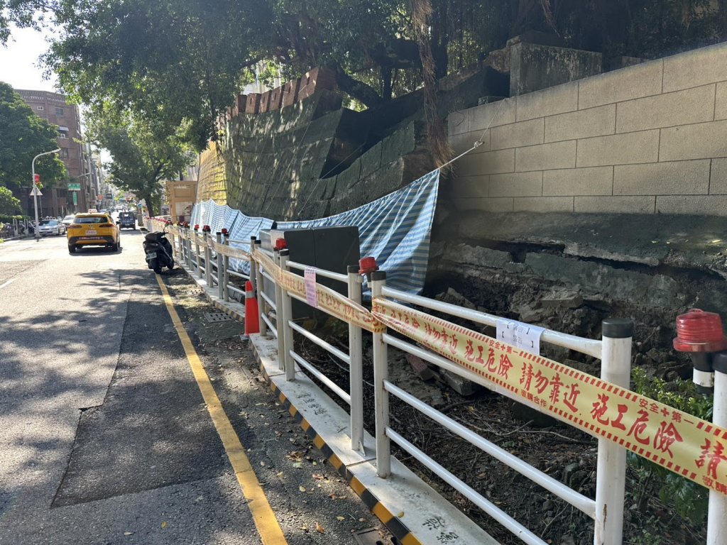 南門段城垣殘蹟因豪雨部分塌陷 文化部與市府緊急啟動搶修機制