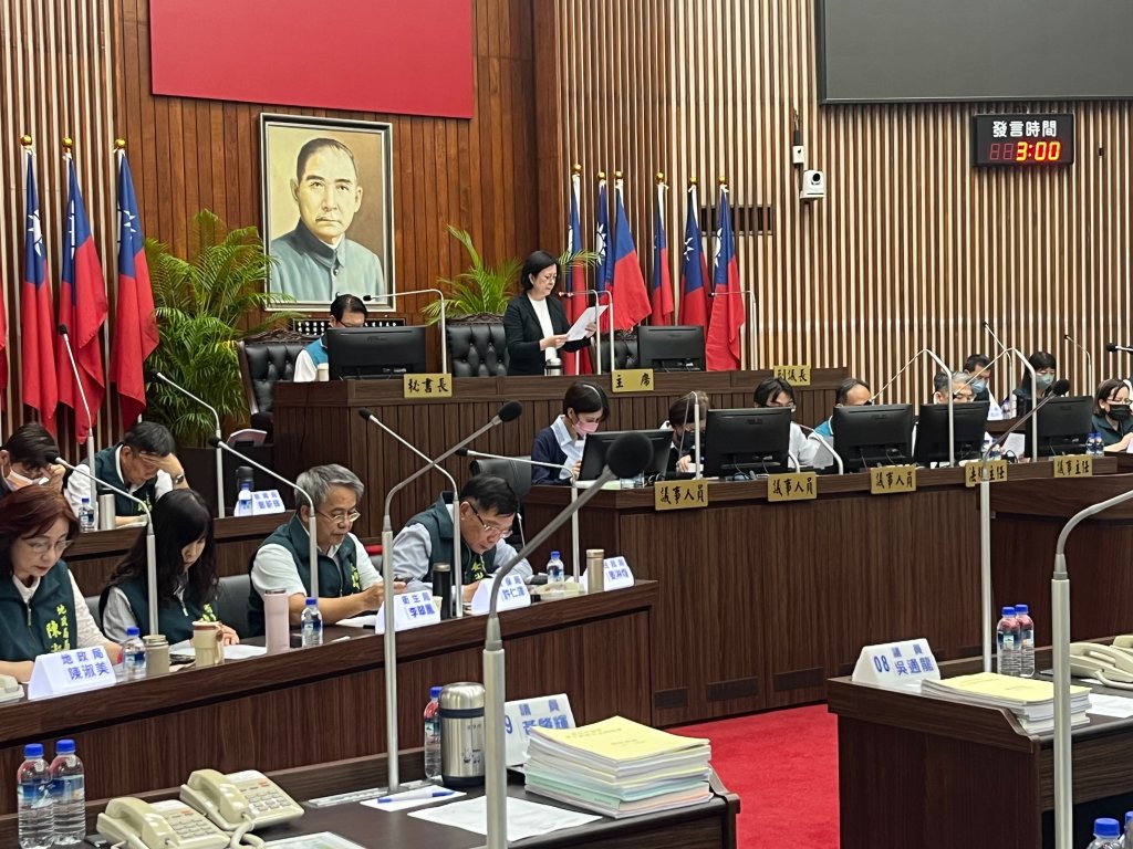 因楊柳颱風停班課一天 臺南市議會第9次臨時會會期順延1日