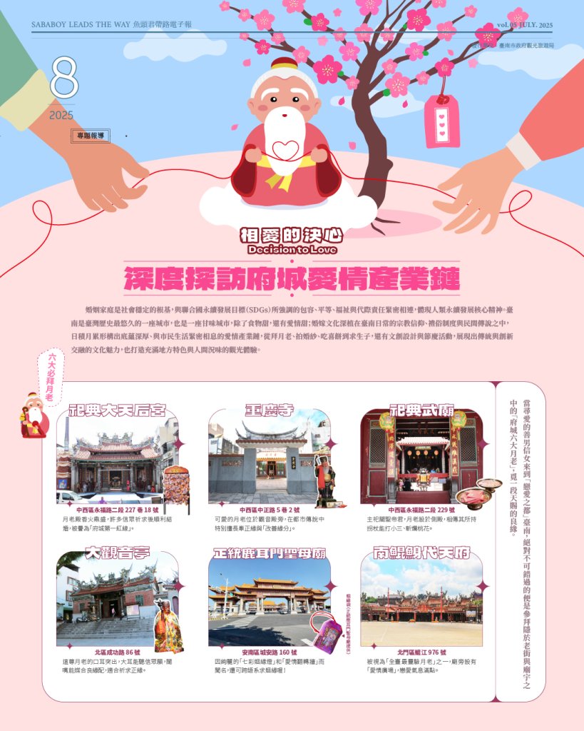 觀旅局舉辦《魚頭君帶路》相愛的決心！ 深度探訪府城愛情產業鏈