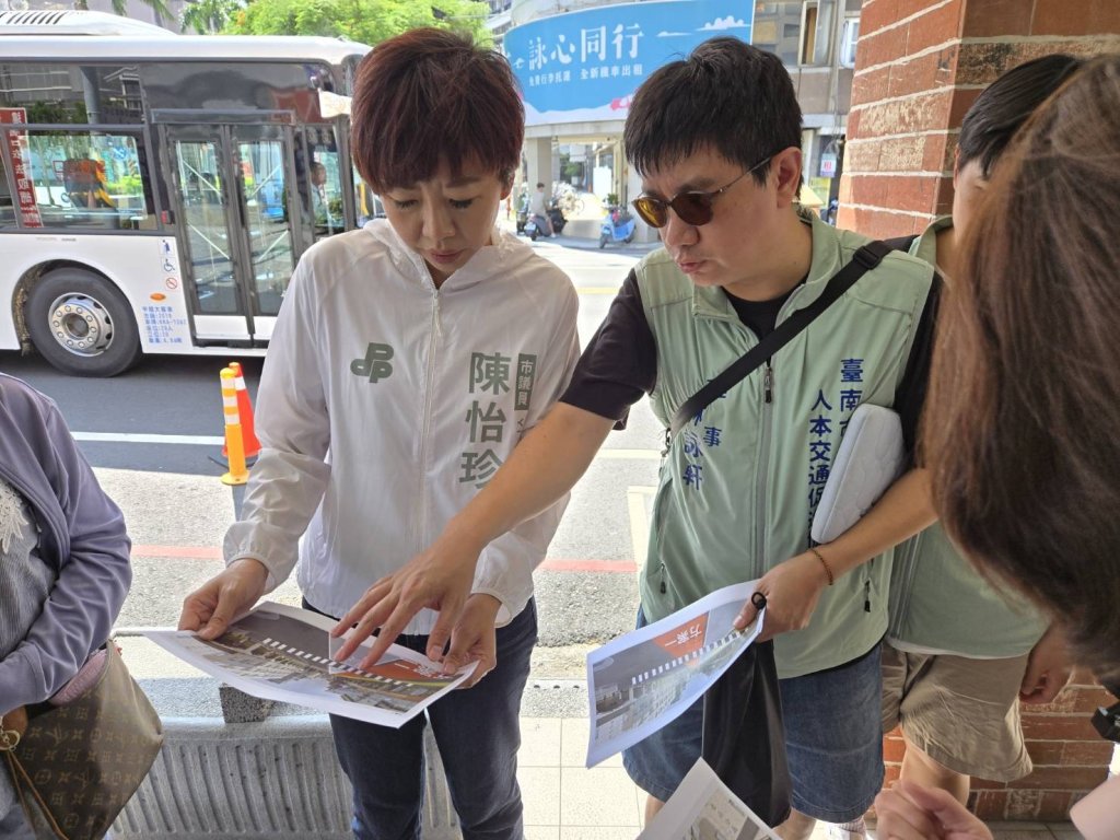 台南火車站前電梯災損難即時修復 議員陳怡珍促速劃設行穿線保障行人安全