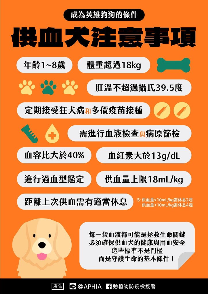 守護毛孩生命安全 供血犬猫健康把關不可輕忽
