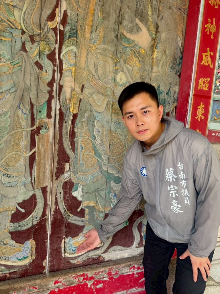 市定古蹟「法華寺」年久失修、潘麗水大師壁畫毀損  蔡宗豪要求市府加速修繕