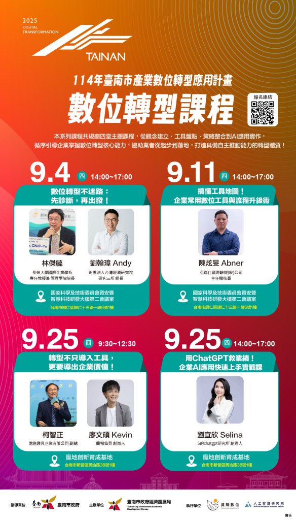 臺南市推動數位轉型課程 四階段實戰教學助中小企業轉型不迷路