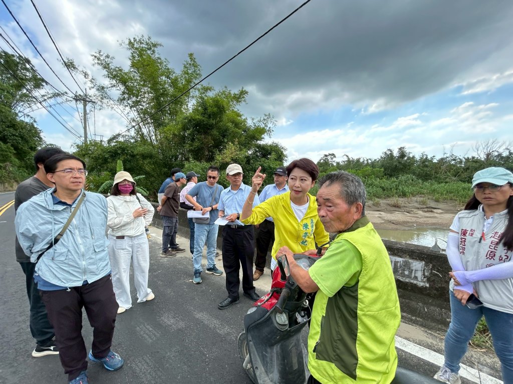白河嘉宏橋過低常淹水 陳亭妃要求重建並進行六重溪疏浚