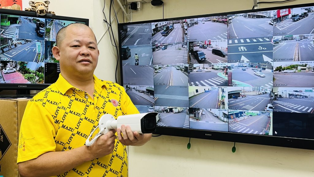 和順工業區理事長陳文祥佈下天羅地網 架設150支監視器 除保障財產安全也提供警方釐清事故證據