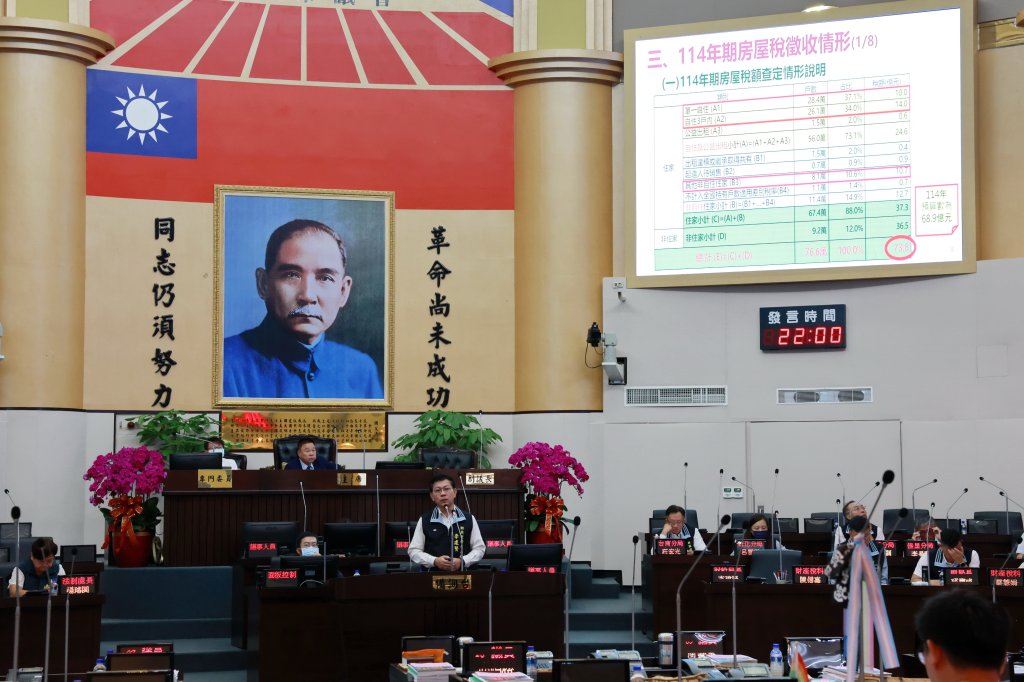 南市議會專案報告探討房屋稅徵收率修正實施情形 財稅局長李建賢上台報告
