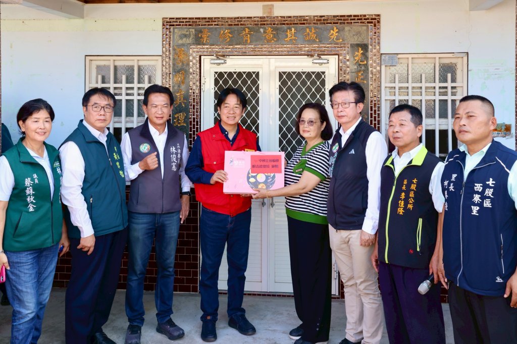總統賴清德南下七股視察風災後復建進度 肯定中央地方合力成果
