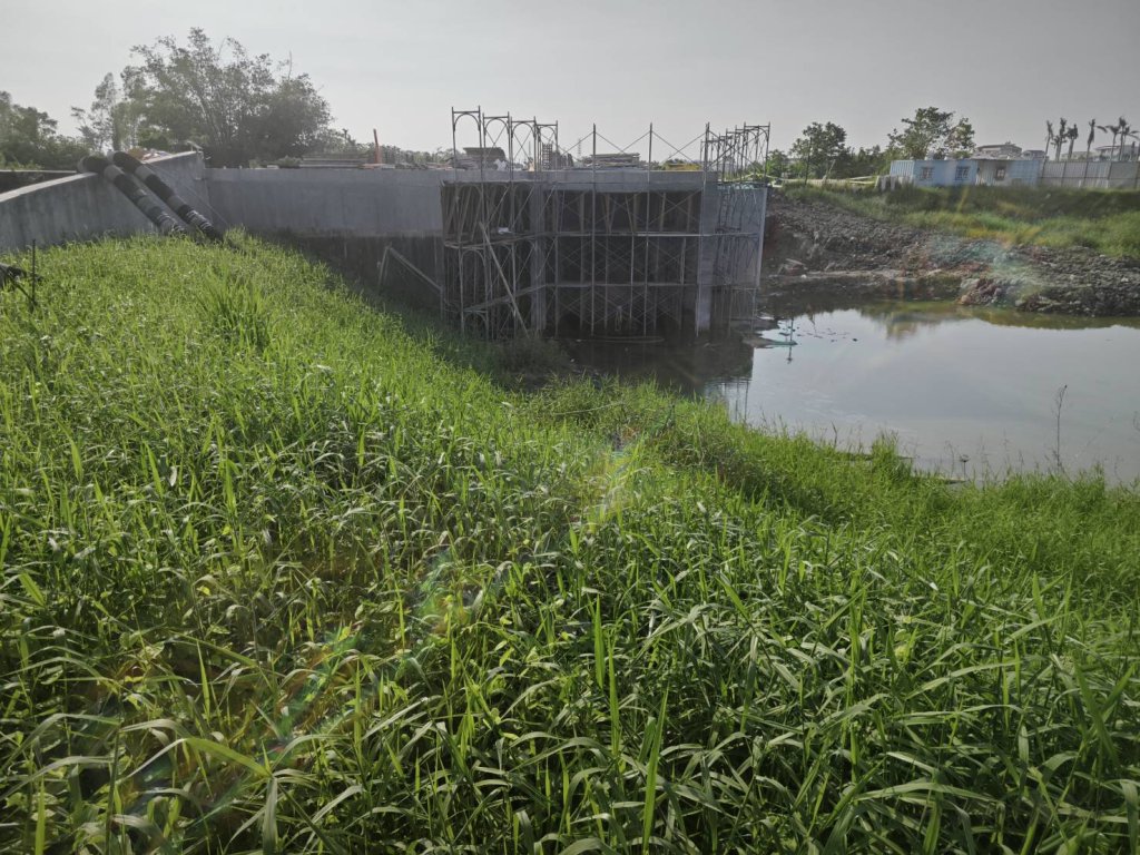 柳營區櫻花社區抽水站基礎完成 將提升防洪需求 降低積、淹水情況發生