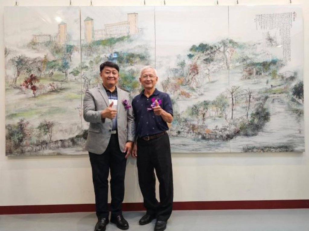 高雄大學舉辦 藝術家張雲龍《繪事是慧》水墨個展  描繪校園風景、展現人文與創新精神