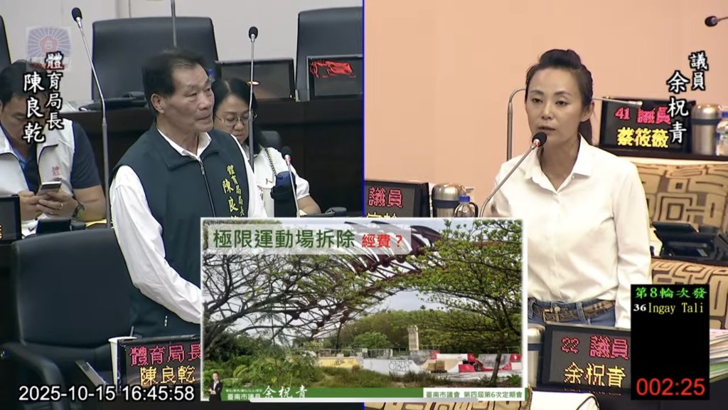 市議員余柷青關心新化運動環境 推動全民運動場域再升級
