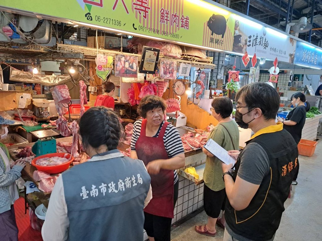 臺南市場處啟動防疫機制 全力守護食安穩定市場豬肉供應