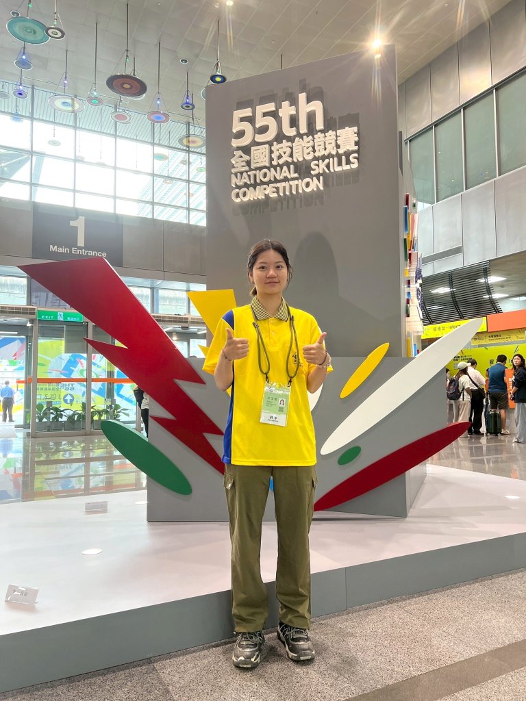 甜美新二代備戰技職奧運賽 南分署展示設計選手初次參賽即放眼國際