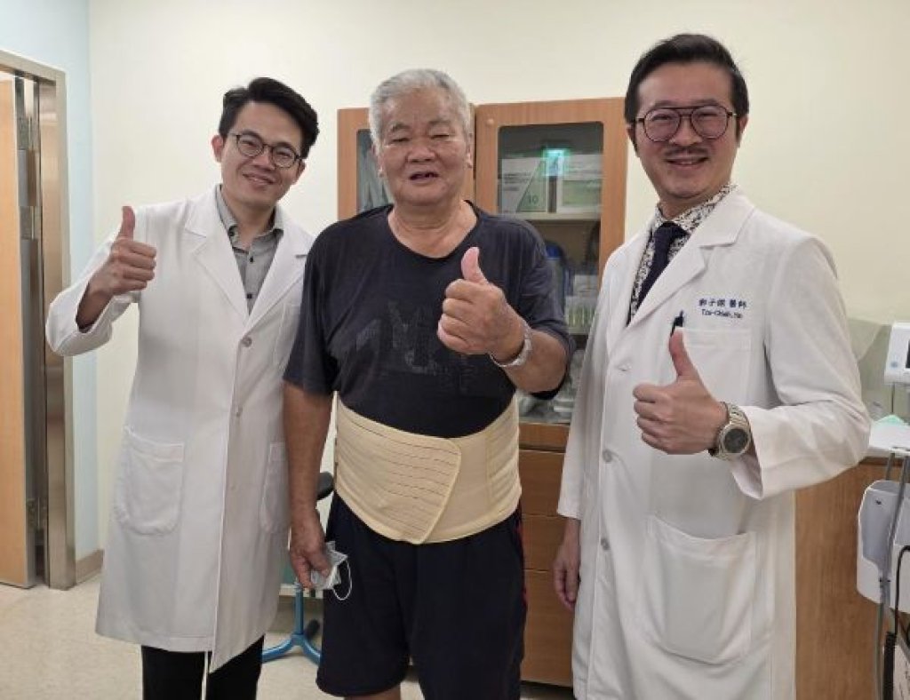 七旬翁驚罹兩癌!兩科醫師接力「雙微創」手術助重生