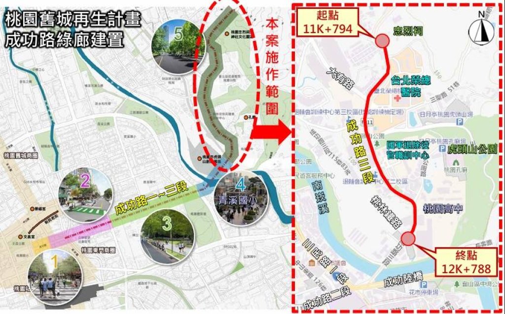 成功路三段多目標改善工程開工　打造舊城區安全友善步行環境