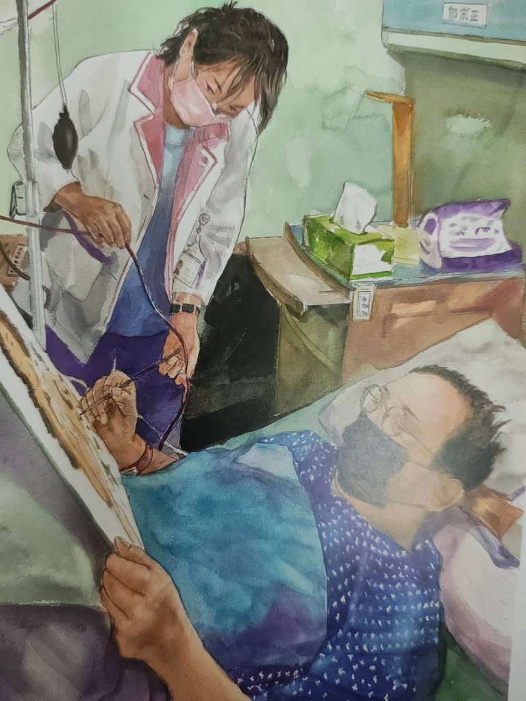 醫師畫家郭宗正總裁 在病床前作畫很特別  