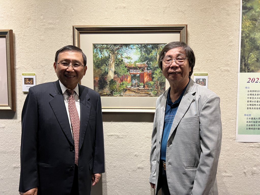 洪啓元早期榮獲南美會郭博士獎 如今成郭宗正請益的水彩畫老師