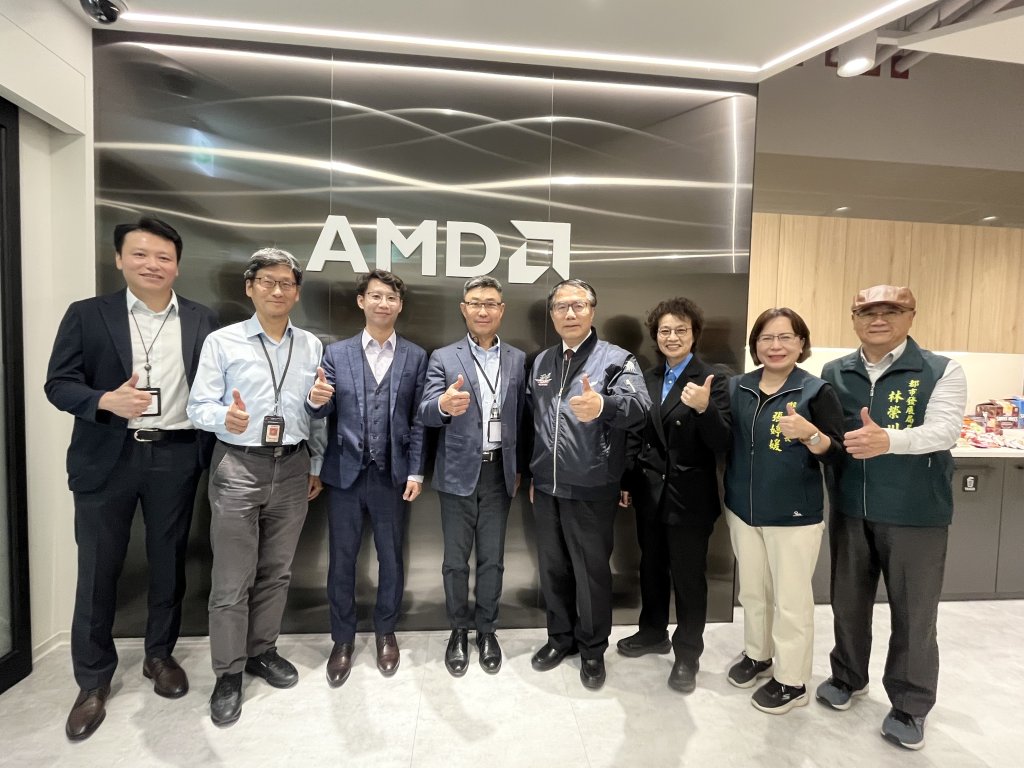 AMD進駐沙崙 黃偉哲親訪研發中心揭示臺南AI新時代