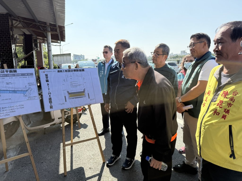 臺南市議會工務委員會勘查安平區大平路周邊道路新闢工程案