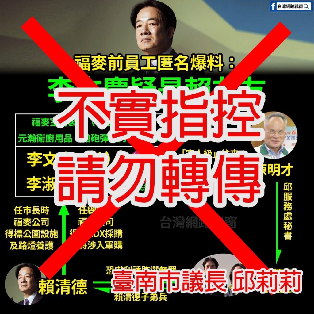 6億軍購案扯上台南市議長！？臉書遭指控與福麥關係好邱莉莉祕書提告
