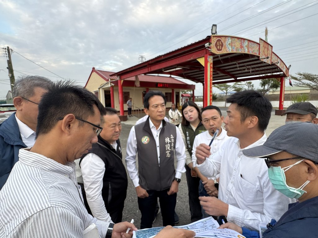 林俊憲會勘學甲排水整治 為大台南未來治水超前部署