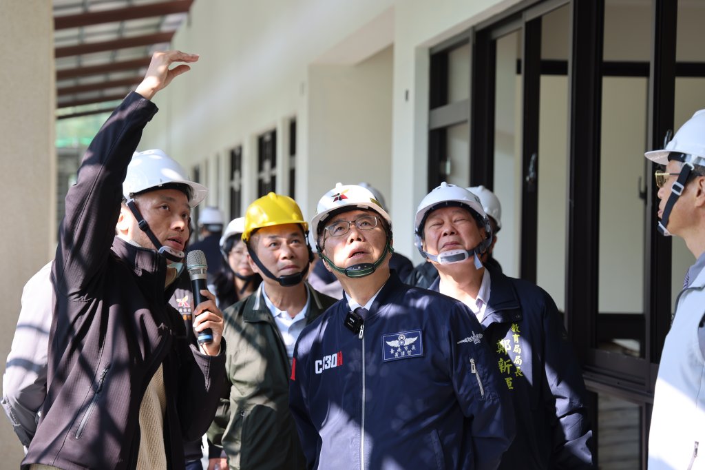 中山國中新教學行政大樓115學年度將啟用 黃偉哲親自視察工程進度