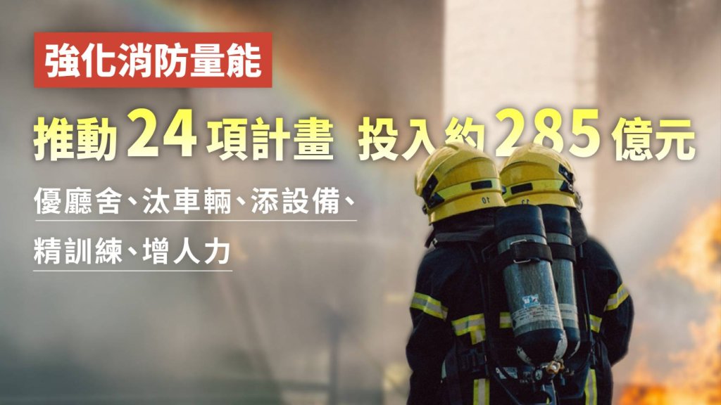 內政部補助消防裝備設施　強化消防量能