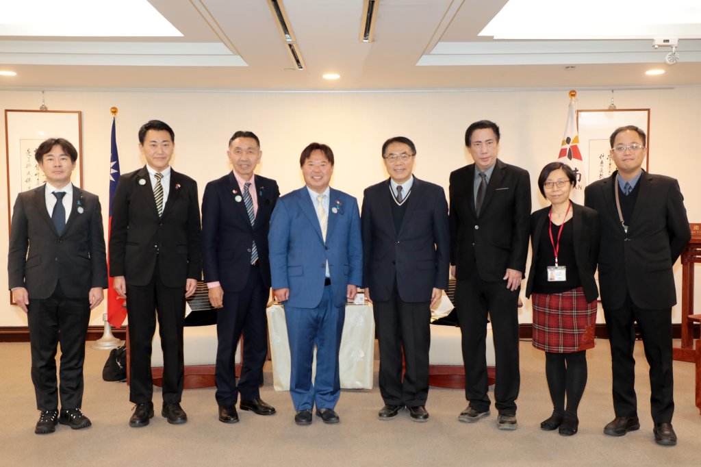 埼玉縣議會日台友好議員聯盟拜會黃偉哲 交流政府數位化與防災經驗