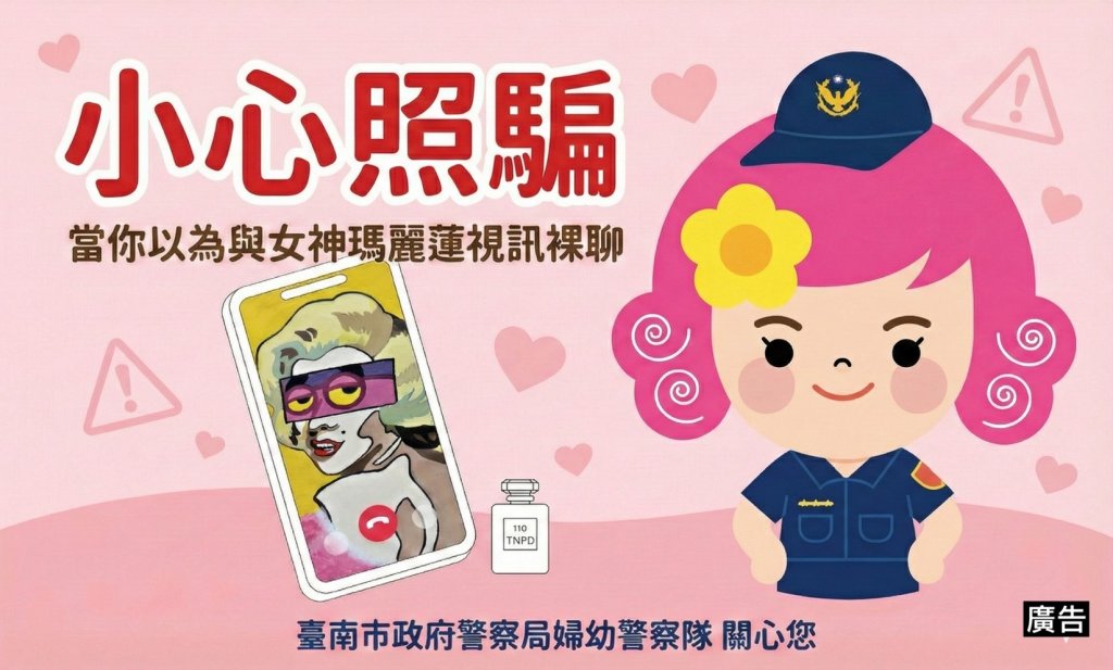 南市警婦幼隊提醒 最好的過年禮物是平安，最浪漫的情人節卡片是尊重