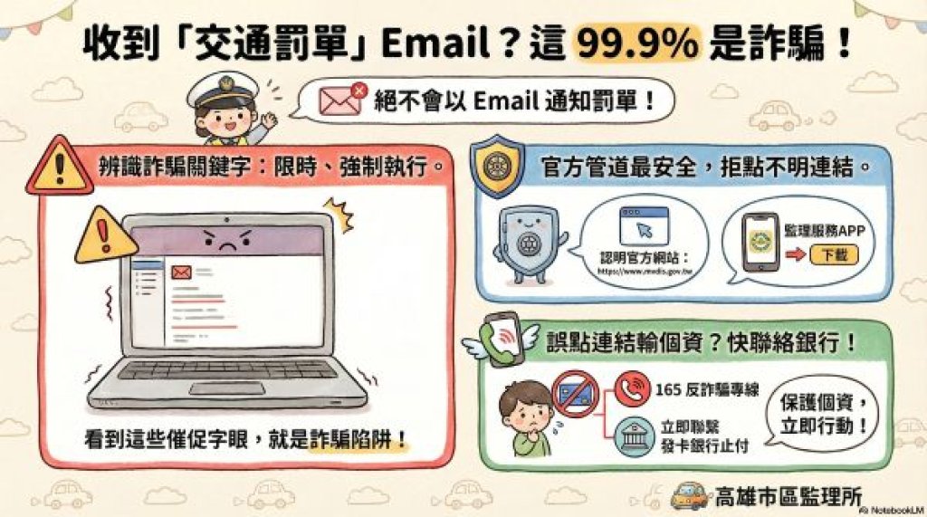  高雄市區監理所提醒：善用「監理服務APP」防詐騙