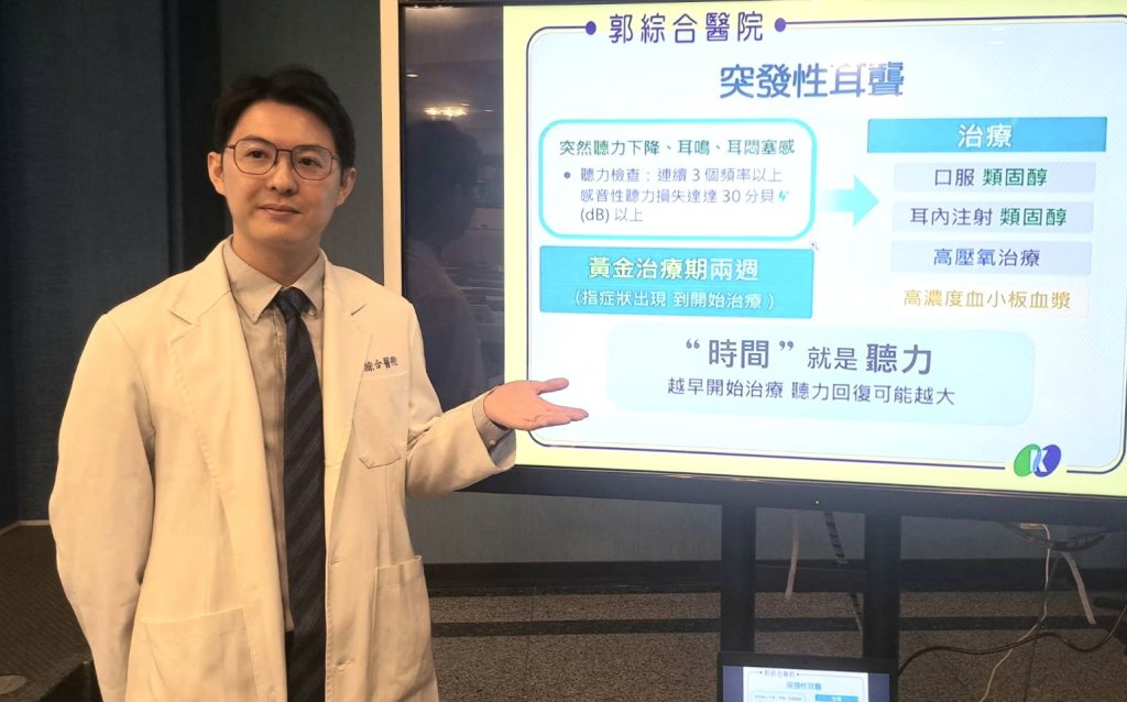 6旬婦耳中風  「耳內注射類固醇」四次療程助聽力恢復正常