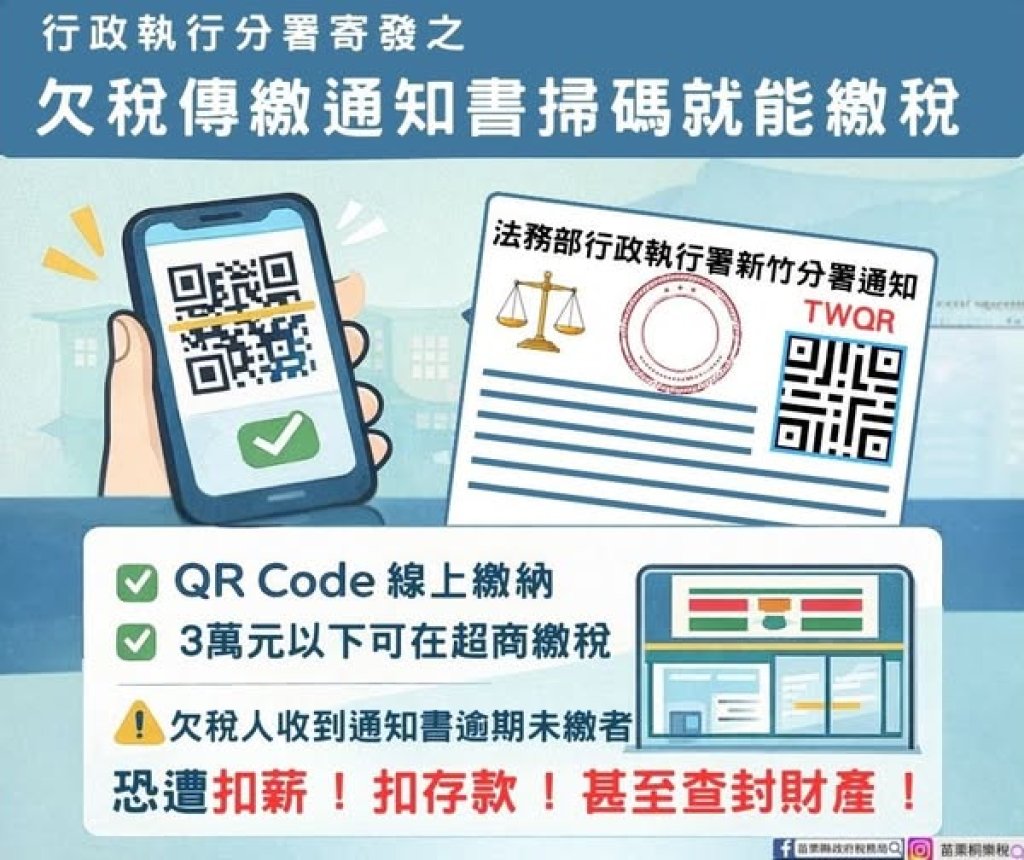 法務部行政執行分署傳繳通知繳納便利再升級！