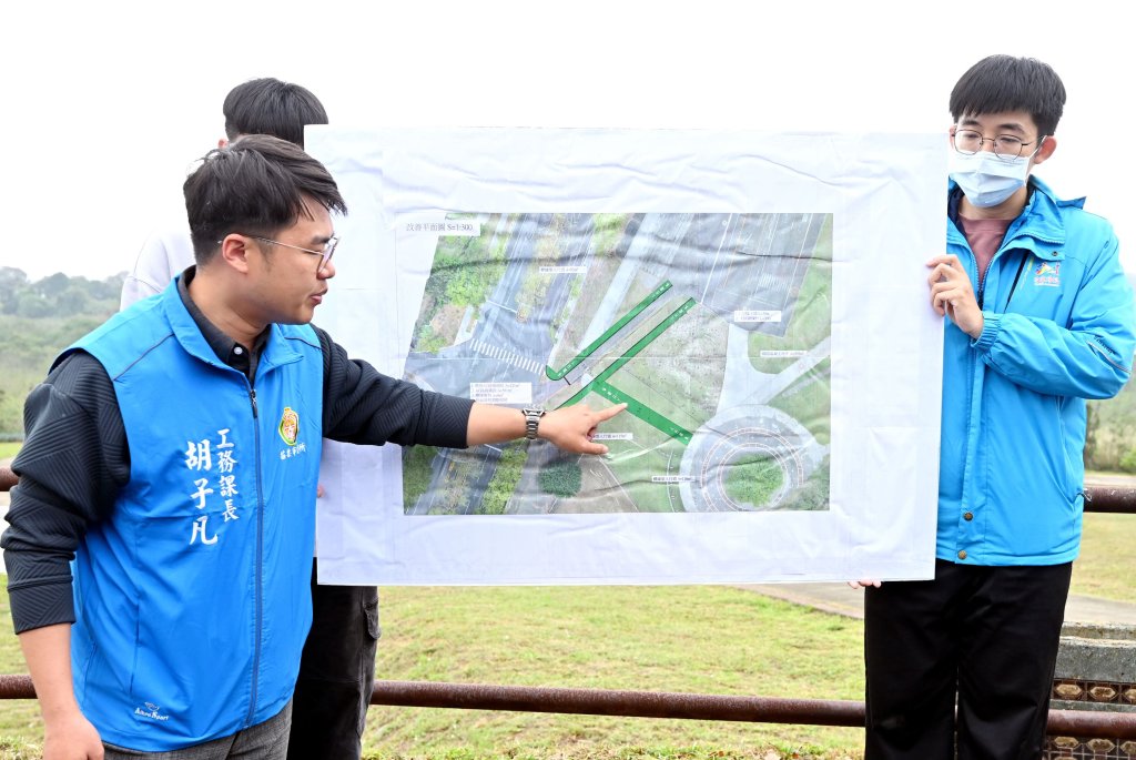 苗栗市河濱公園入口道路｜拓寬至6米並增設人行步道 