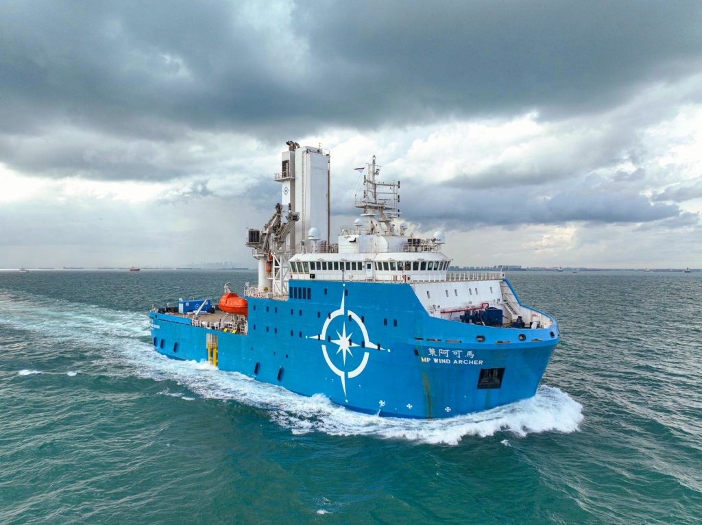 助攻台灣離岸風電實力    嘉時航運「MP Wind Archer」勇奪國際大獎　