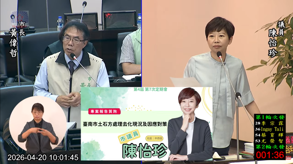 土石方失衡釀工程停擺 議員陳怡珍促市府跨局處整合解危機