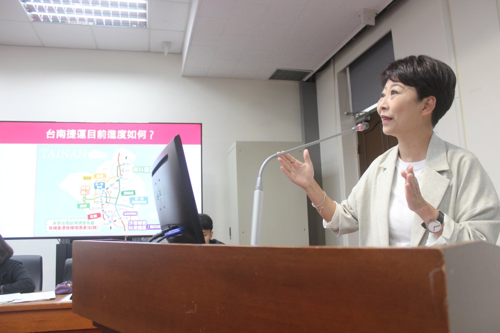 緊盯台南捷運路網及溪北糖鐵最新進度！陳亭妃要求國發會應實質指導加速對接