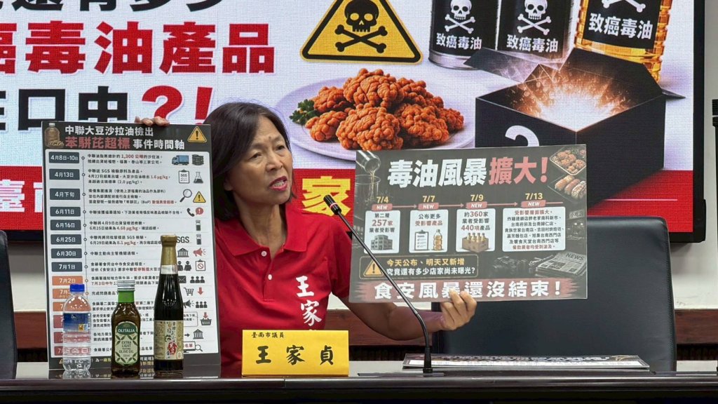 台灣人的命也是命！天天開盲盒、天天等中獎！王家貞怒轟：還有多少疑似致癌毒油產品等著百姓