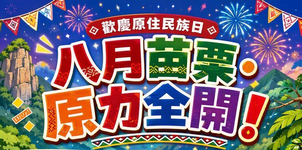 八月原民月系列活動登場　苗栗邀全民走進原鄉感受文化魅力