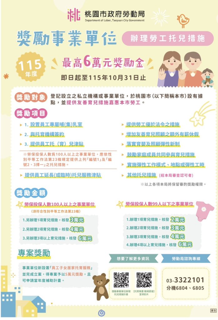 打造育兒友善職場 桃園企業展現留才新作為