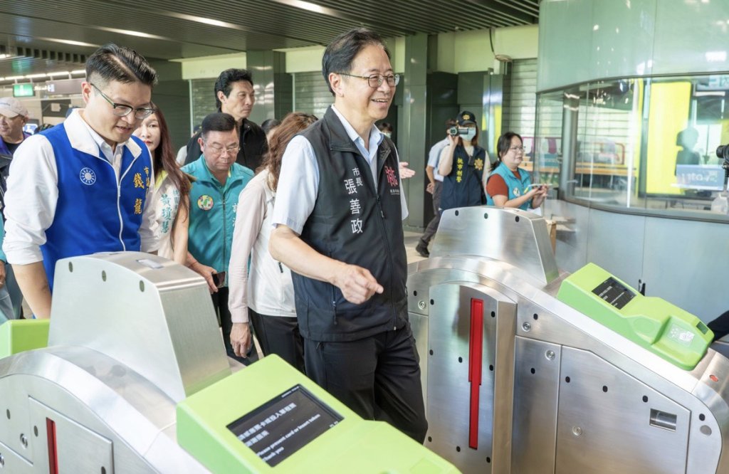 桃園捷運綠線G13南竹中正北站開箱　張善政：首段7站年底通車倒數