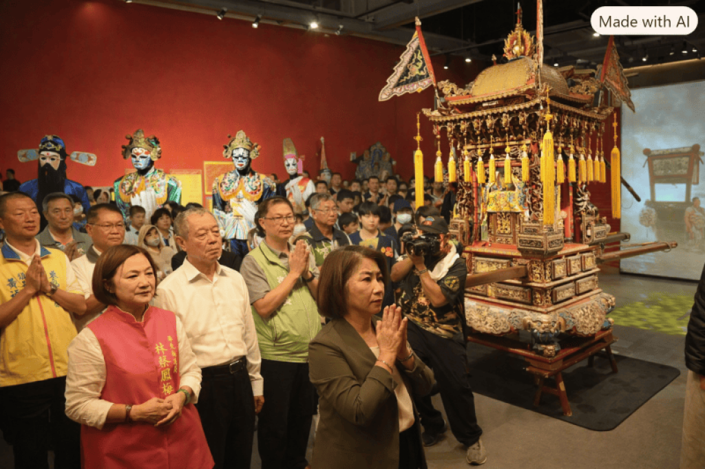 屏縣王船文化館《天寶》特展揭幕　頂中街百年神轎首度入館展出
