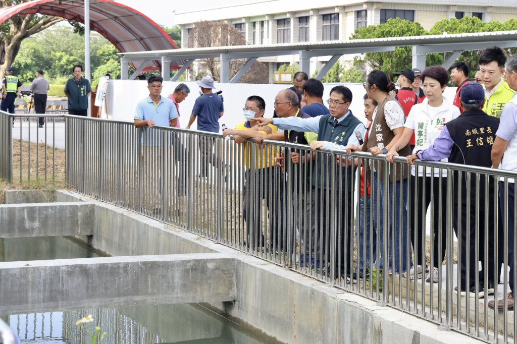 新營O幹線雨水下水道一期完工 黃偉哲視察肯定有效降低淹水風險