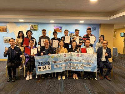 文藻跨域教師赴星培訓 精進EMI全英語教學力
