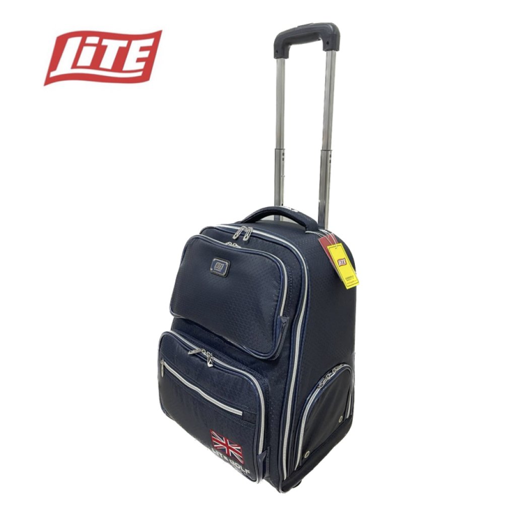 LITE毛絨格英倫拉桿衣物袋(TB-3166-1)藍色