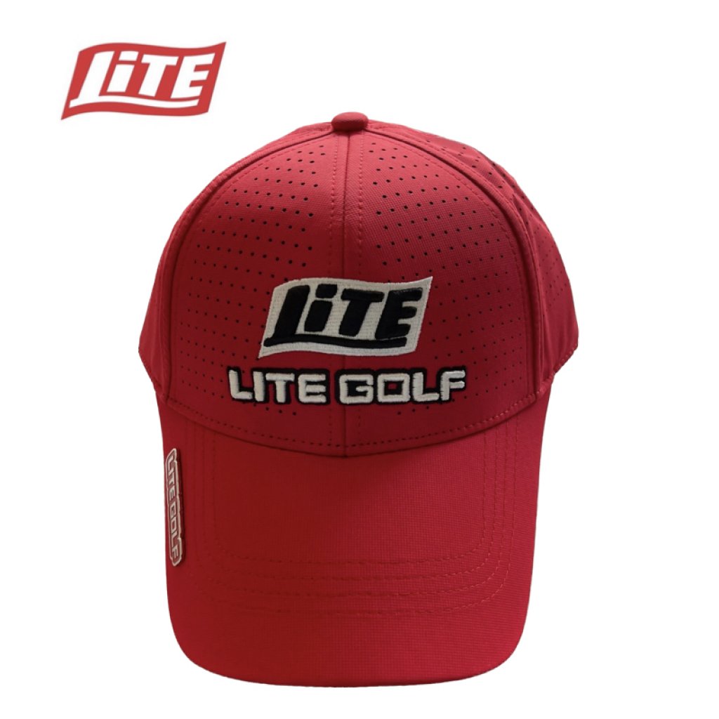 LITE高透氣高爾夫球帽 (ACP-02)紅色