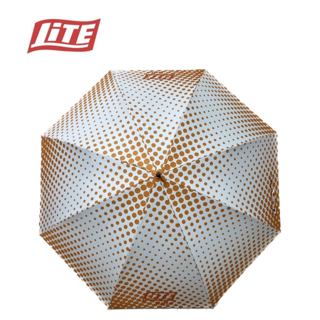 LITE圓點碳纖維超輕傘 (U-12)白底橘點