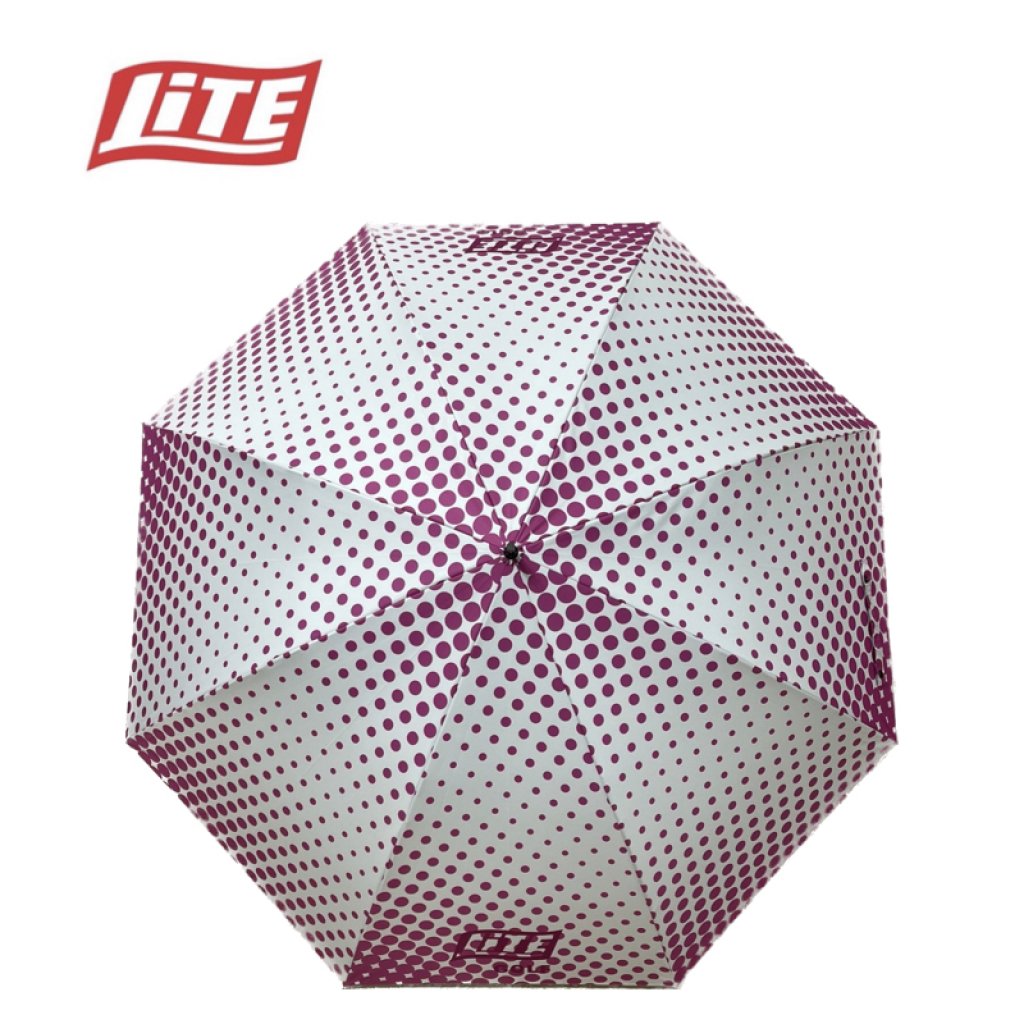 LITE圓點碳纖維超輕傘 (U-12)白底紅點
