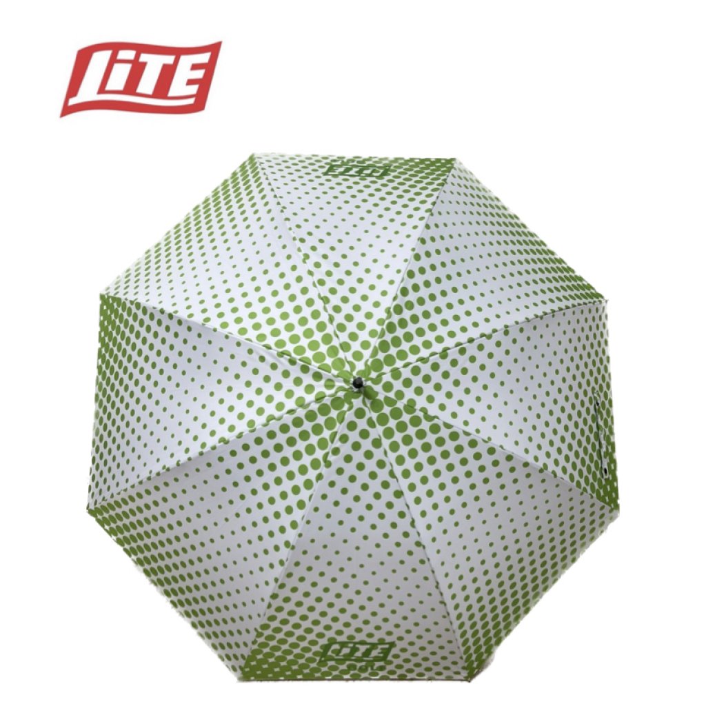 LITE圓點碳纖維超輕傘 (U-12)白底綠點