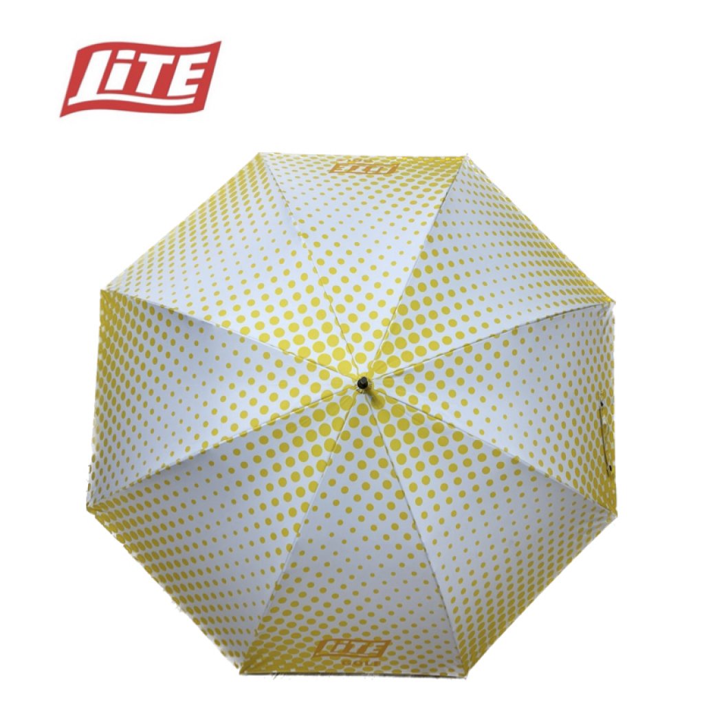LITE圓點碳纖維超輕傘 (U-12)白底黃點
